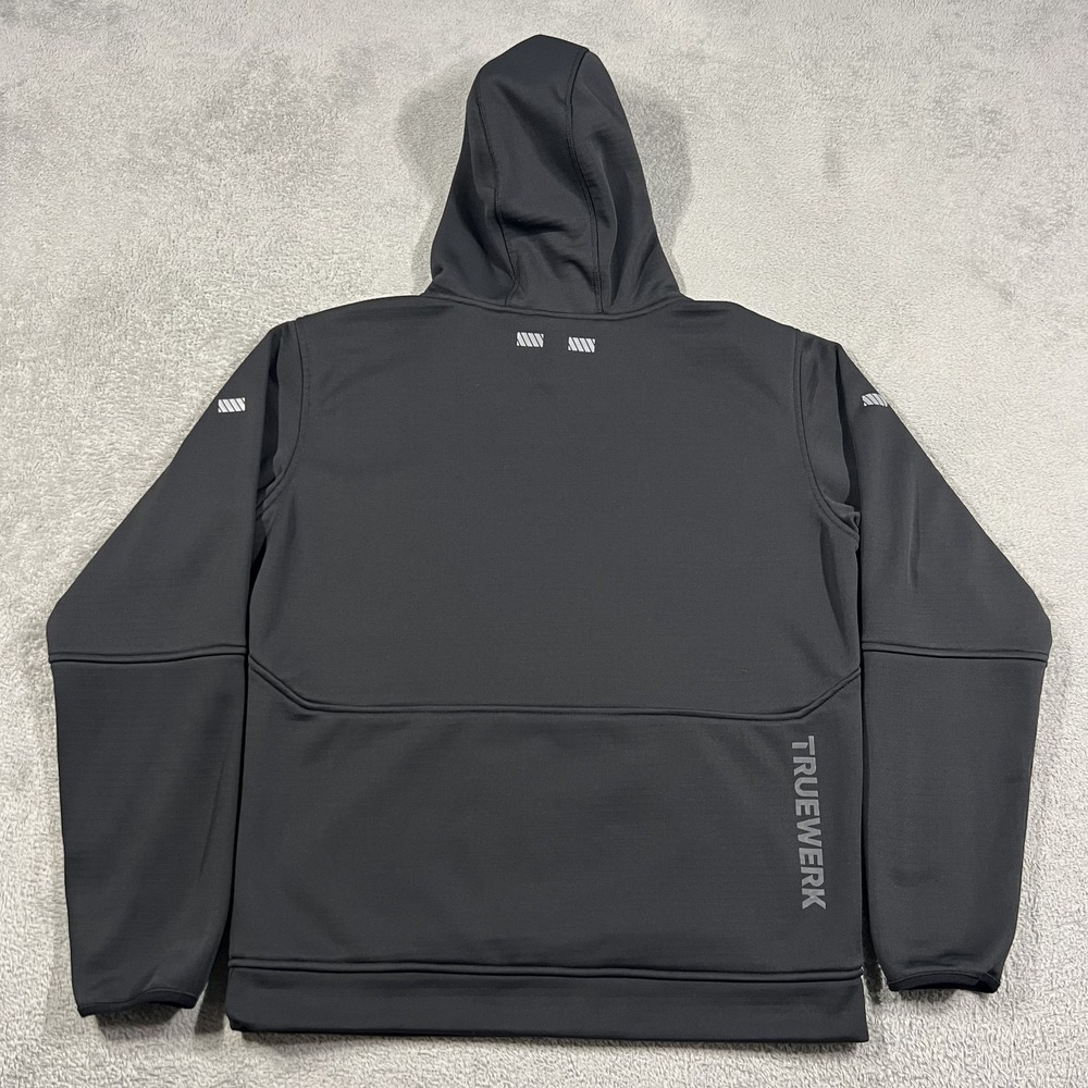 Truewerk M2 Grid Pullover Hoodie Mens Medium Black Technical Fleece Performance - Picture 11 of 14